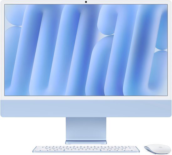24-inch iMac with Retina 4.5K display: Apple M4 chip with 10‑core CPU and 10‑core GPU, 16GB, 256GB SSD - Blue