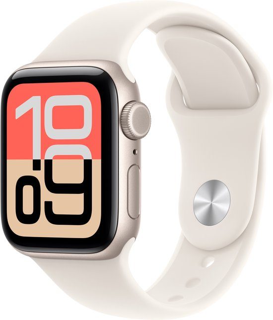 Apple Watch SE 3 GPS + Cellular 40mm Starlight Aluminium Case with Starlight Sport Band - S/M