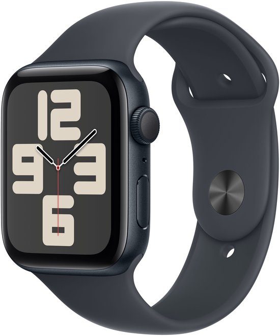 Apple Watch SE GPS 44mm Midnight Aluminium Case with Midnight Sport Band - M/L