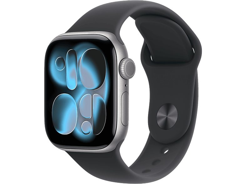 Apple Watch Series 11 GPS + Cellular 42mm Space Grey Aluminium Case with Black Sport Band - S/M