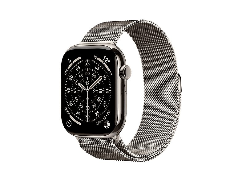 Apple Watch Series 11 GPS + Cellular 46mm Natural Titanium Case with Natural Milanese Loop - M/L