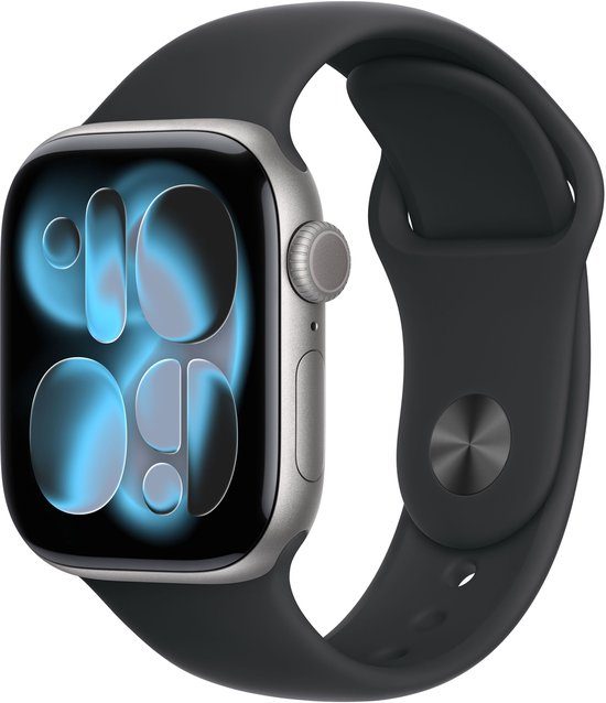 Apple Watch Series 11 GPS 42mm Space Grey Aluminium Case with Black Sport Band - M/L