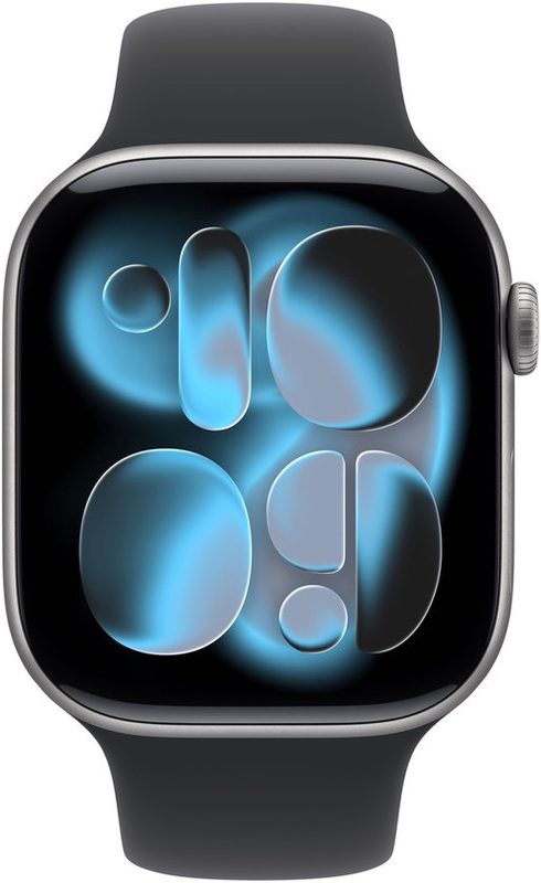 Apple Watch Series 11 GPS 46mm Space Grey Aluminium Case with Black Sport Band - M/L