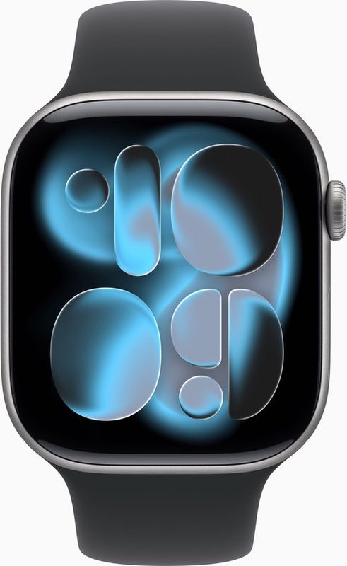 Apple Watch Series 11 GPS 46mm Space Grey Aluminium Case with Black Sport Band - S/M